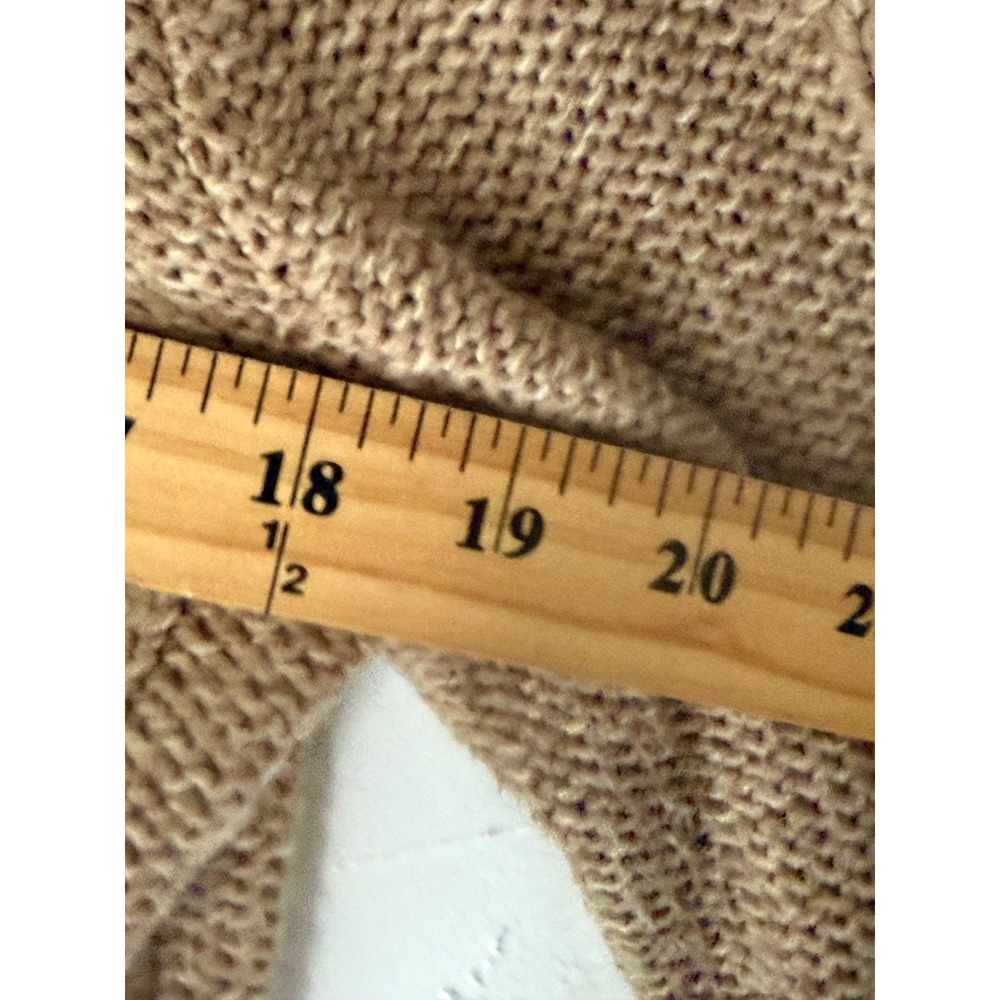 Johns Bay Vintage Y2k Women's‎ Tan Cable Knit Shawl Collar Cardigan Sweater L - Picture 5 of 9